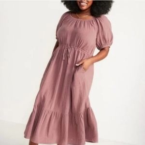 SOLD: Old Navy Tie Waist Midi Dress